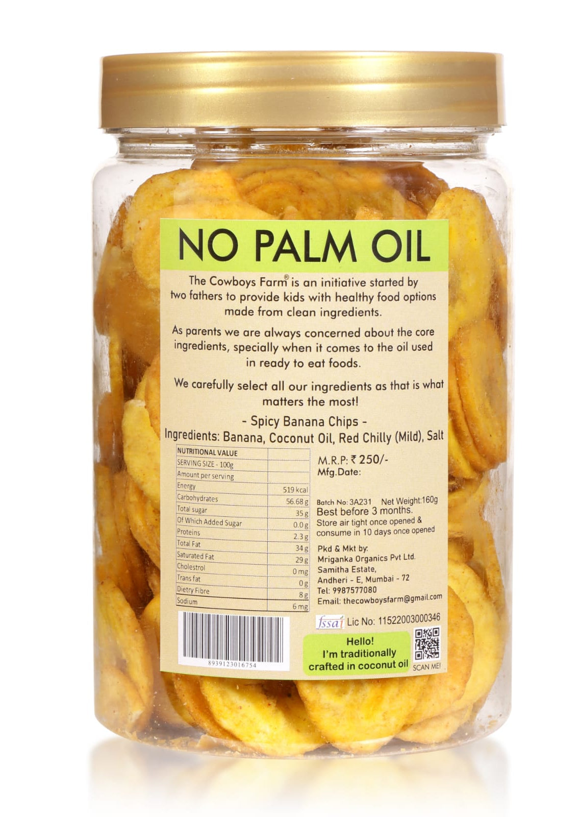 Spicy Banana Chips (400g)