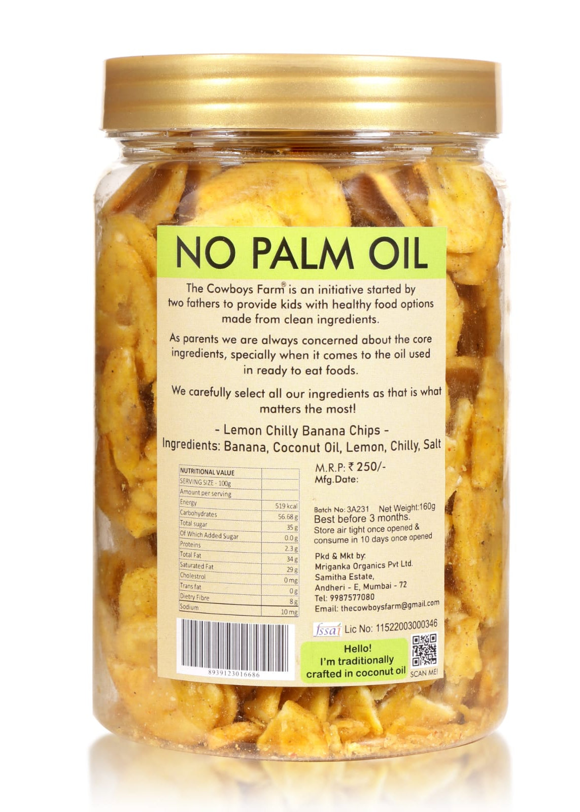 Lemon Chilly Banana Chips (400g)