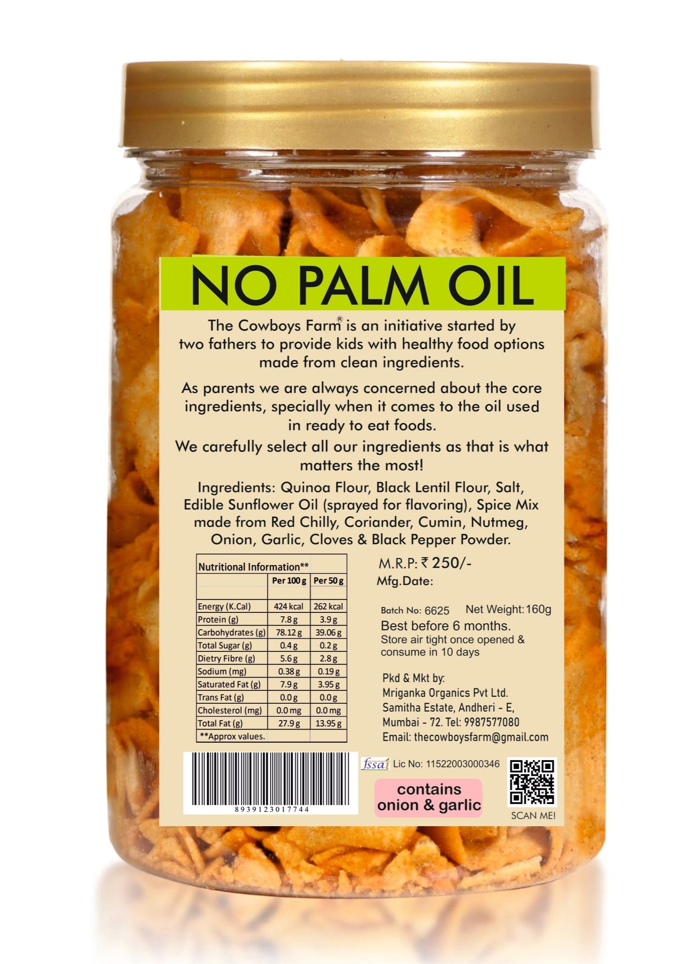 Quinoa Chips (Made with gluten free ingredients)