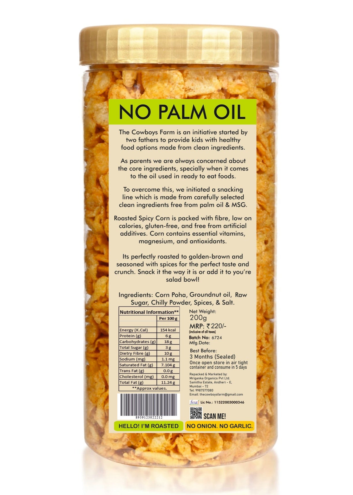 Spicy Corn (Roasted & Made with gluten free ingredients)