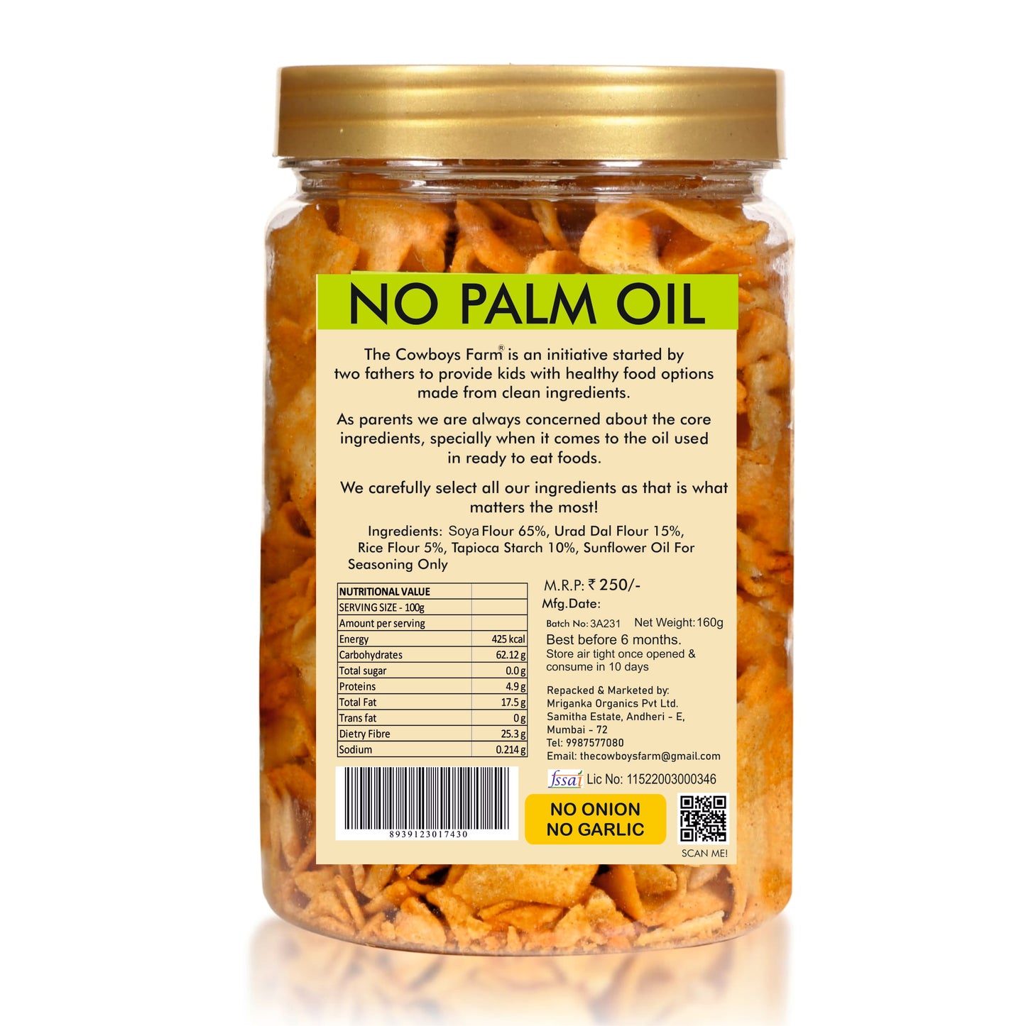 Soya Lentil Chips (Made with gluten free ingredients)