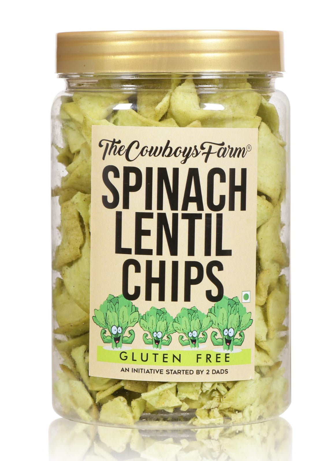 Spinach Lentil Chips (Made with gluten free ingredients)
