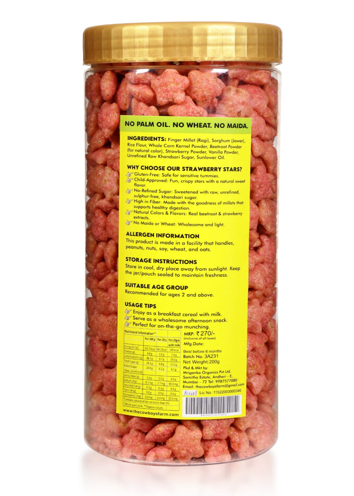 Strawberry Millet Stars