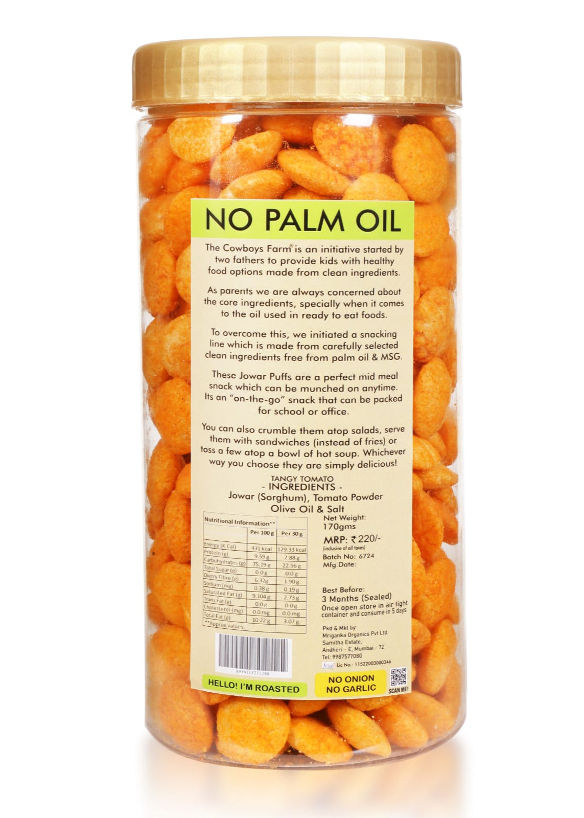 Tangy Tomato Jowar Puff