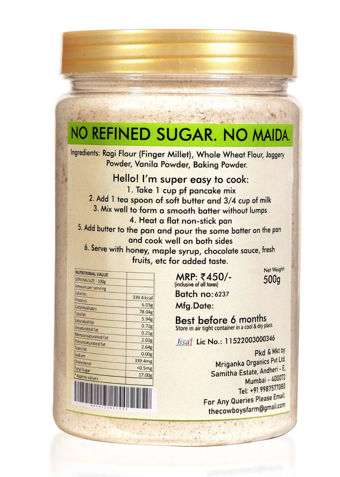 Classic Vanilla Pancake Batter