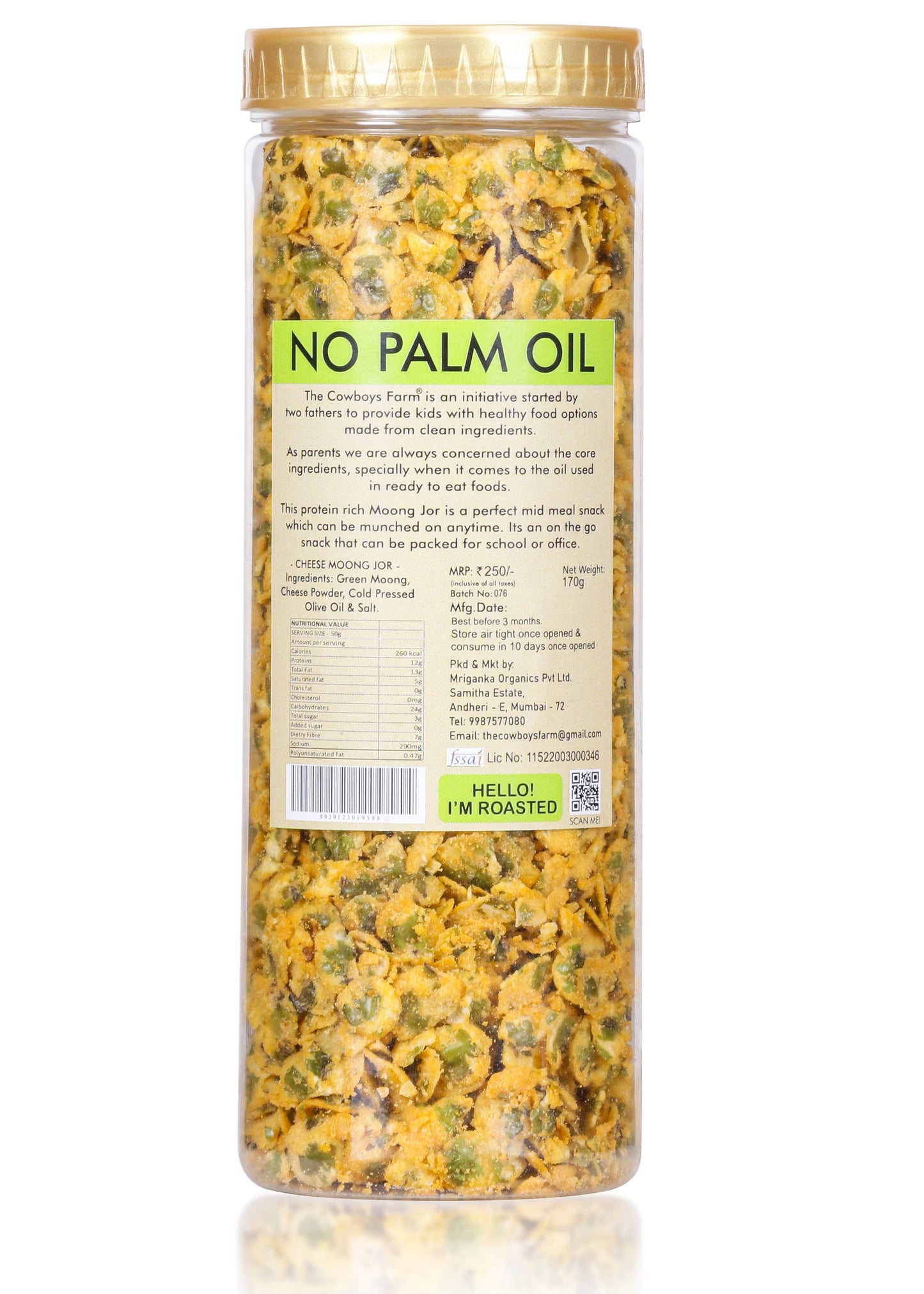 Moong Jor - Cheese (Roasted & Made with gluten free ingredients)170 gms