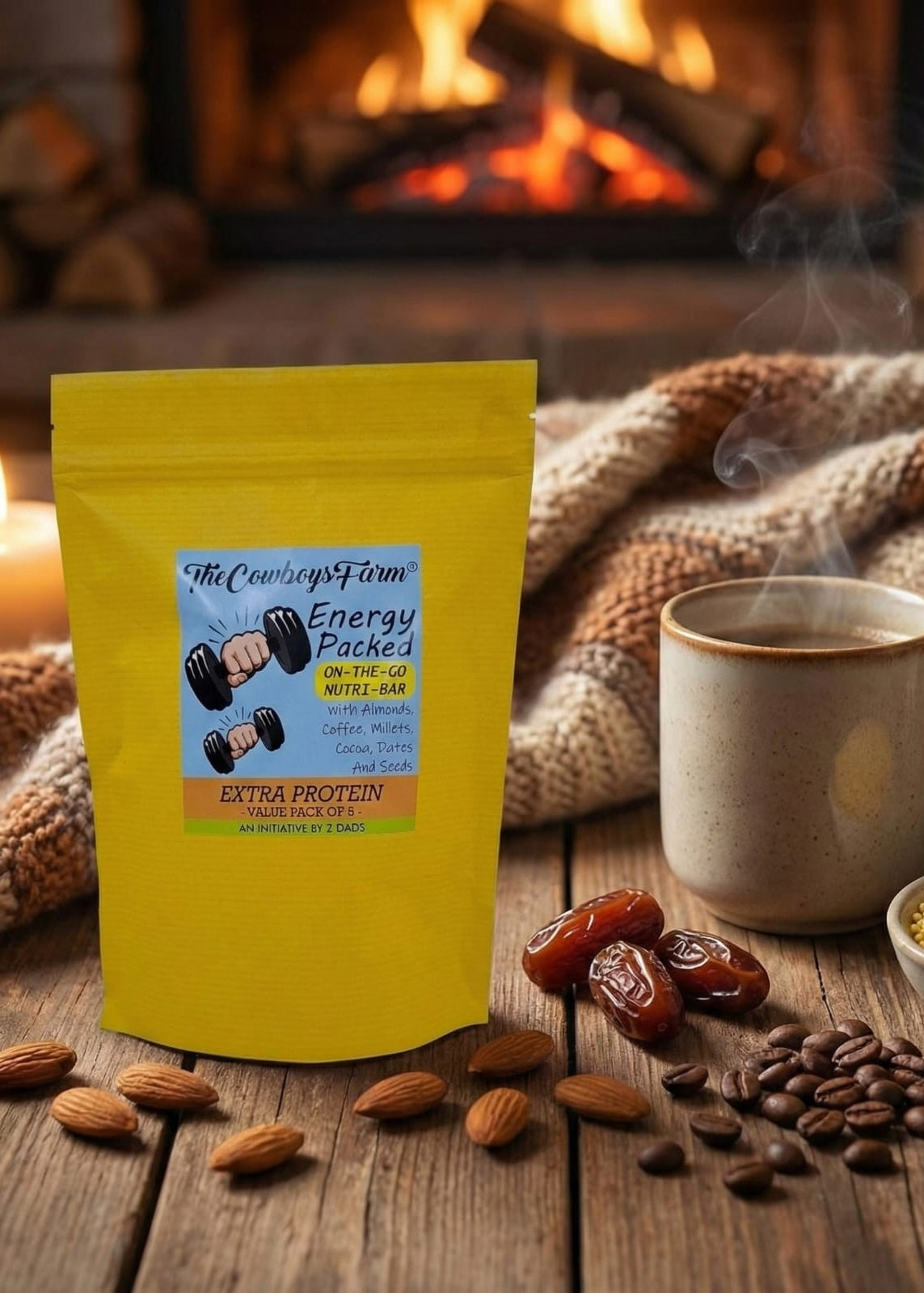 Energy Nutrition Bar - Coffee & Almonds  (5 piece Value Pack)