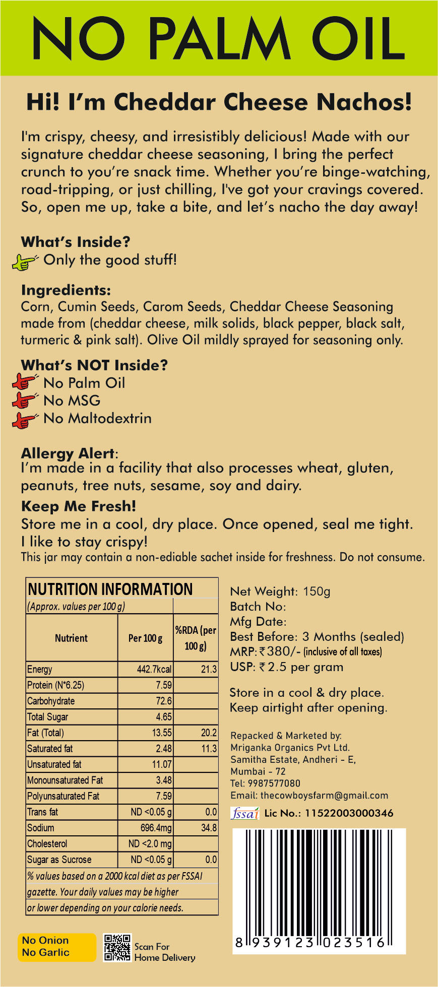 Cheddar Cheese Nachos