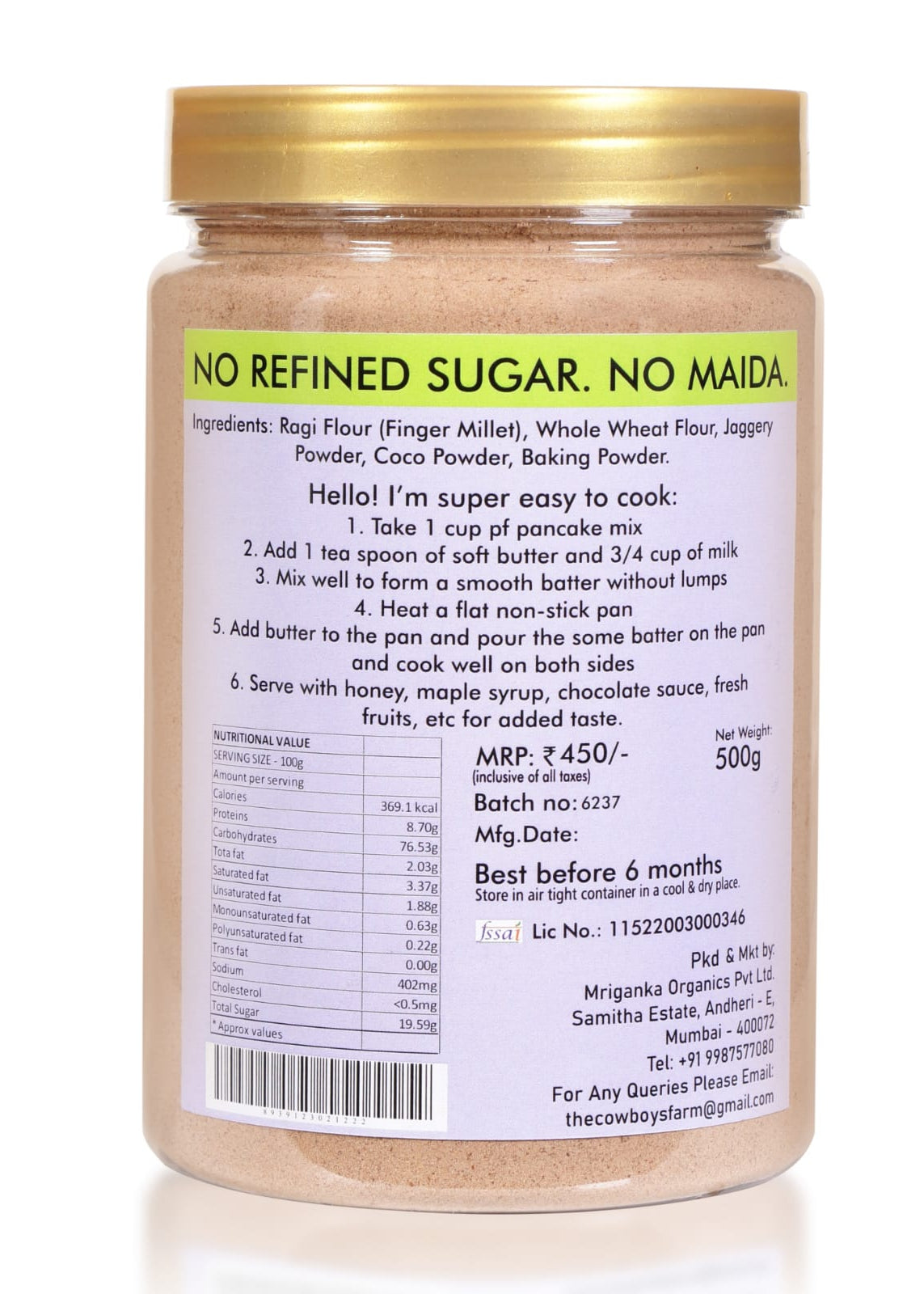Signature Chocolate Pancake Batter