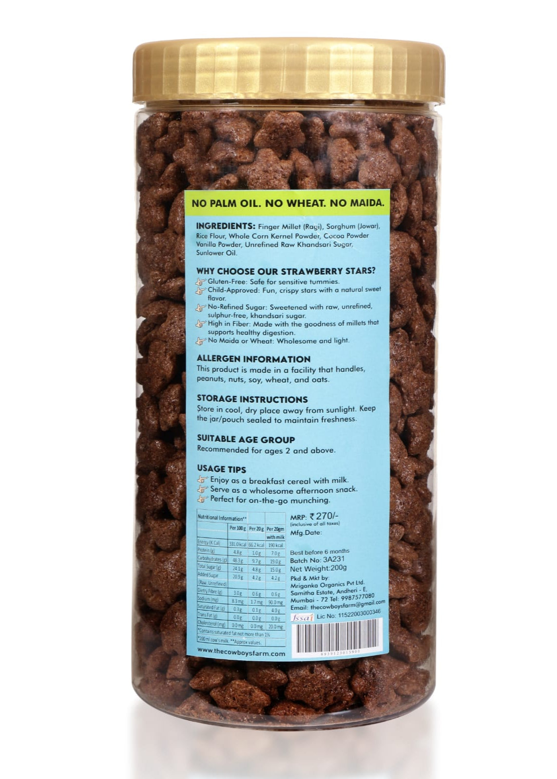Chocolate Millet Stars