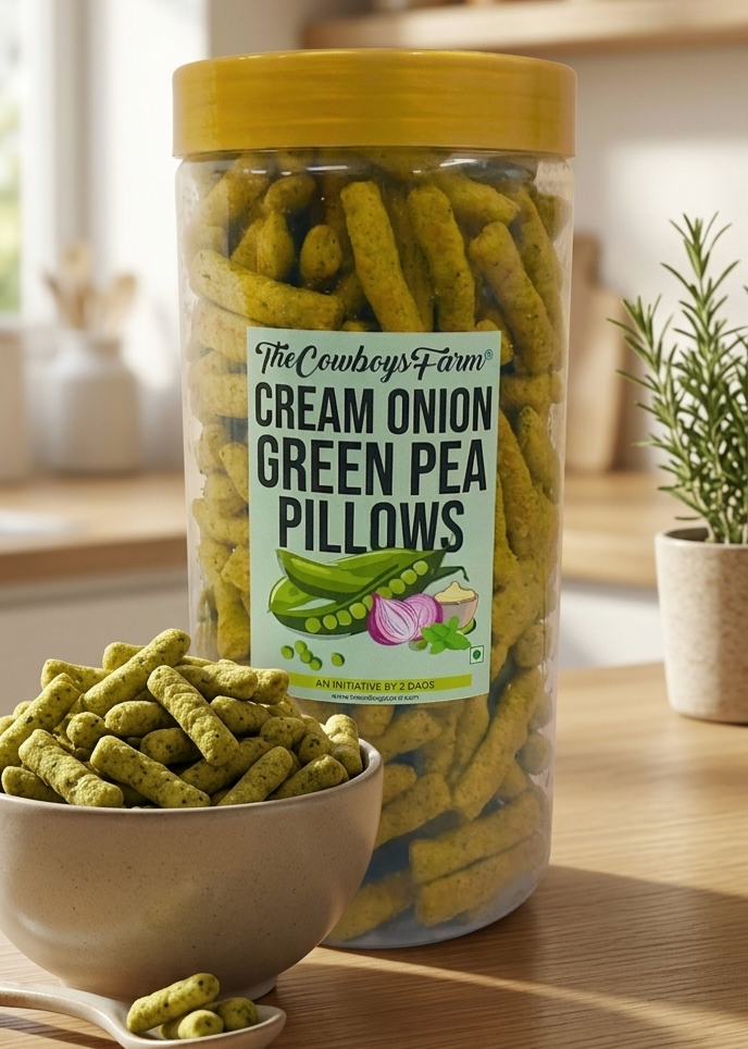 Cream & Onion Green Pea Pillows