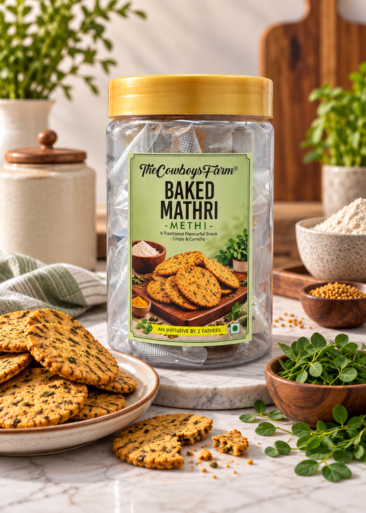 Baked Methi Mathri