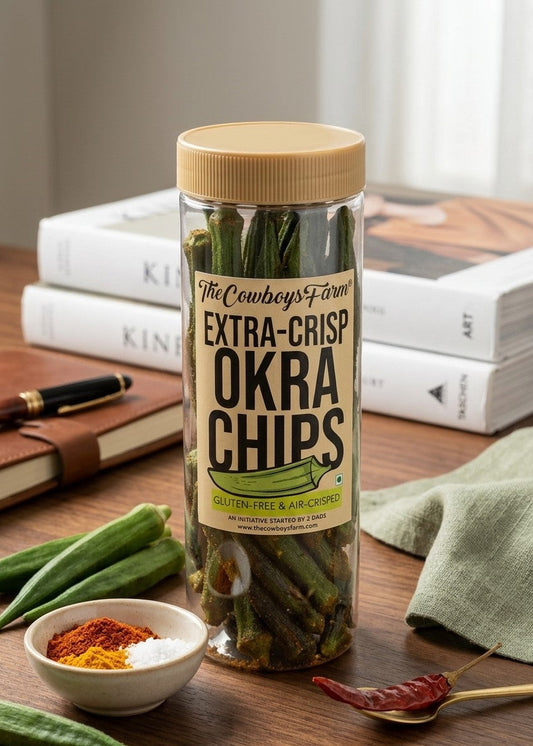 Okra Chips with Extra Crunch  (Air Crisped)