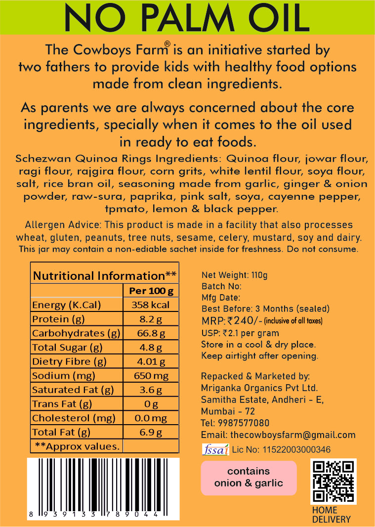 Roasted Schezwan Quinoa Rings (220g)
