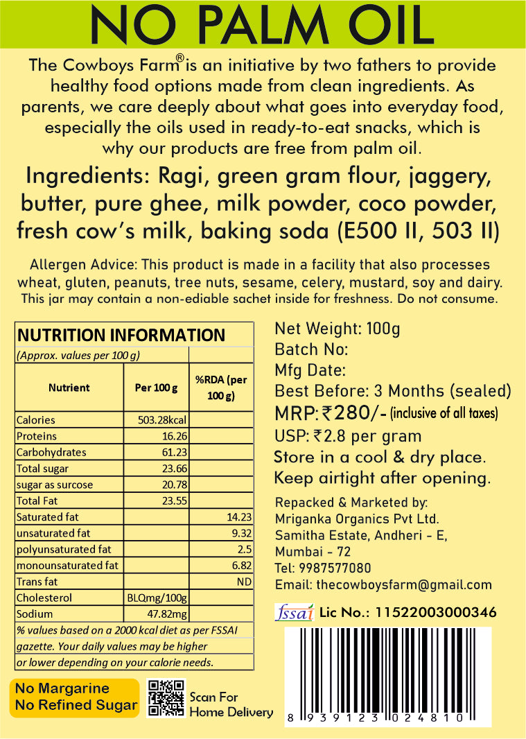 Wholesome Ragi Chocolate Cookies