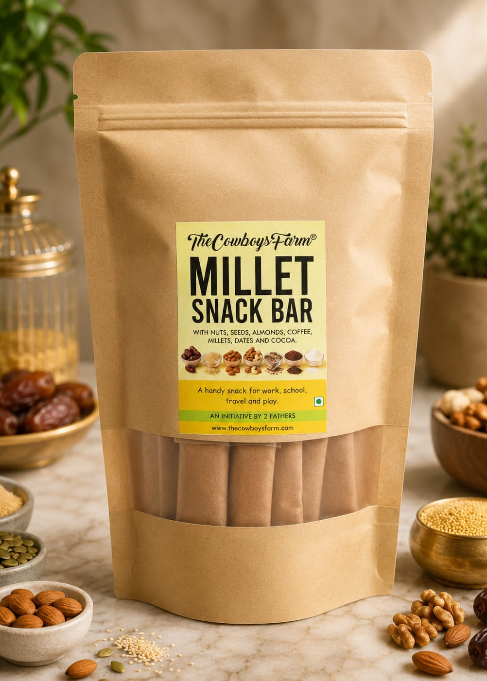 Millet Snack Bar - Coffee & Almonds  (5 piece Value Pack)