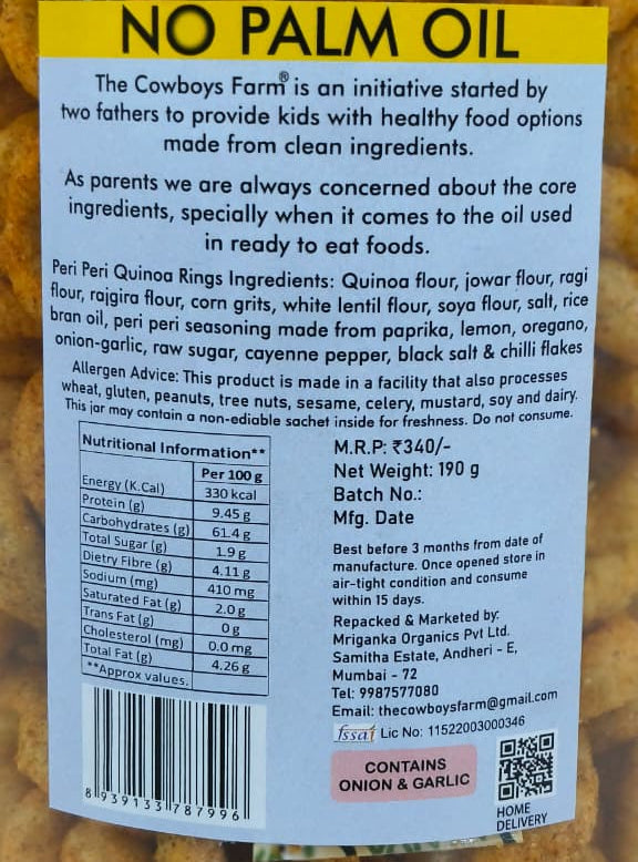 Roasted Peri Peri Quinoa Rings