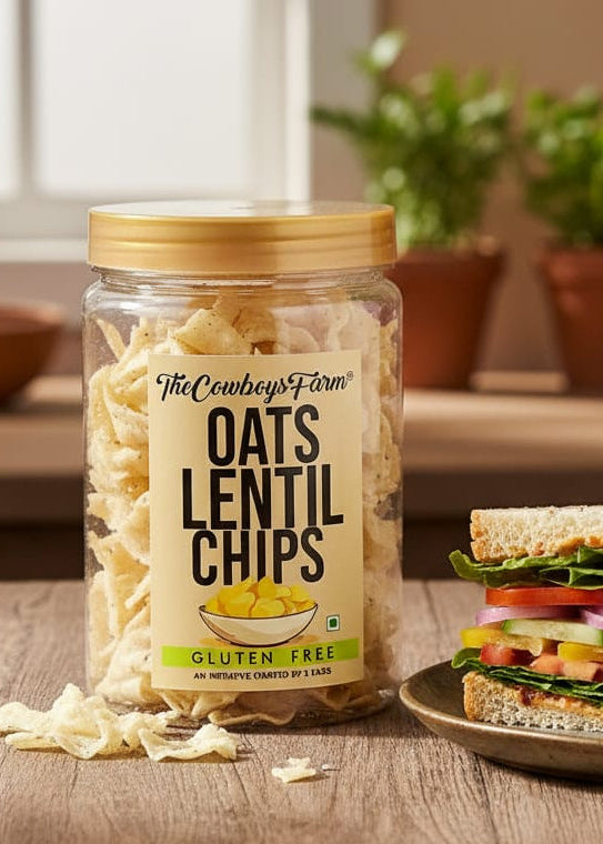 Oats Lentil Chips - Cream & Onion (Made with gluten free ingredients)