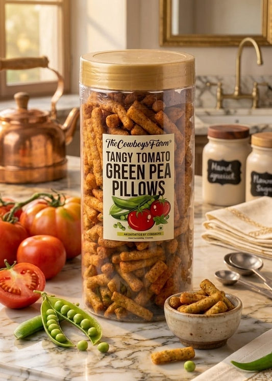 Tangy Tomato Green Pea Pillows